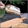 Stainless steel grain floor scooper