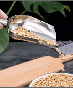 Stainless steel grain floor scooper