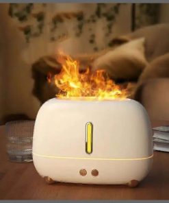 Portable Colorful Cool Mist USB LED Room Fire Flame Humidifier