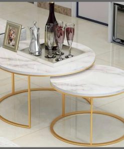 Nesting Coffee Table Marble Effect (MDF)