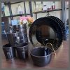 18Pcs All black dinner set