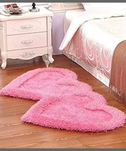 Double heart shaped Bedside mats