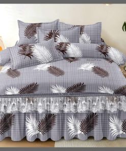 6pc Bedskirt plus Bedsheet Combo Set