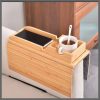 Bamboo sofa arm rest organizer