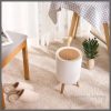 Nordic Style Garbage Container With Wood Grain Cover