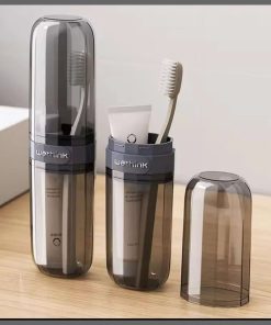 Portable tooth brush/paste holder