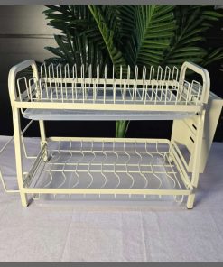 2 Layer High Quality White Dishrack