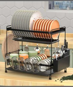 Unique Double  Layer  Carbon Steel Dishrack