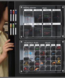 2Pcs set magnetic Montly/ Weekly fridge planner