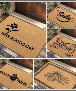 Rubber bottom door entrance mat