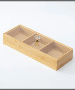 3 slot Wooden tea bag / candy organizer