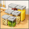 3Pcs Airtight Press-to-Seal Food Storage Container with Lid