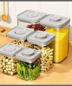 3Pcs Airtight Press-to-Seal Food Storage Container with Lid
