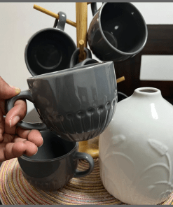 6Pcs Modern grey mug set