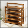 6 Tier foldable bamboo shoe rack