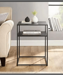 2 Layers metallic side table