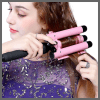 Hair curler with tripple barrel iron