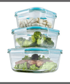 3in1 glass Preservation Bowls with air tight silicon covers