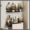 2Pcs Aluminum alloy  Rectangular Shelf with towel holder