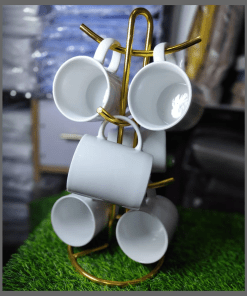 6 pc mug plain  white