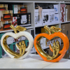 Ceramic hollow crafts Apple golden bird simulation