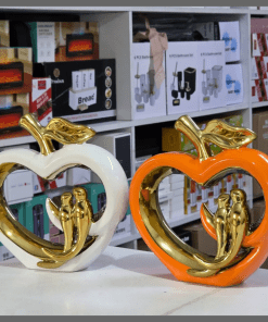Ceramic hollow crafts Apple golden bird simulation