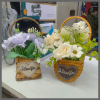 Lovely Aesthetic rattan flower vase with flowers complete set