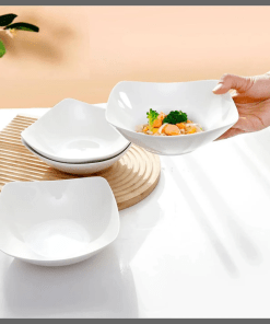6Pcs White Square bowl