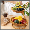 3 Tier Handmade unique rattan fruit rack