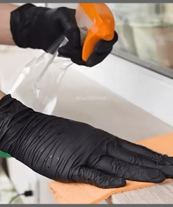 100Pcs Food grade disposable black kitchen gloves