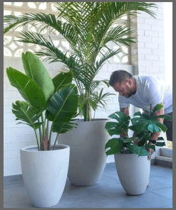 45*40cm Premium Marble coated flower planter