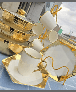 18pcs trendy white dinner set