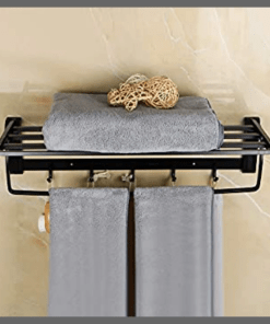 55cm Black metalic 55cm bathroom towels rack