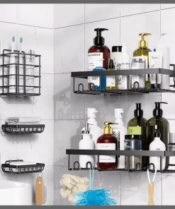 Multipurpose 5pcs set Rectangular Shower caddy shelf