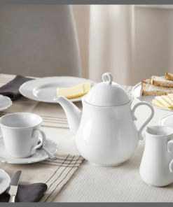 850ml White ceramic tea pot