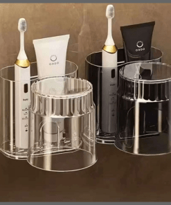 Acrylic toothbrush holder With gaggle cup