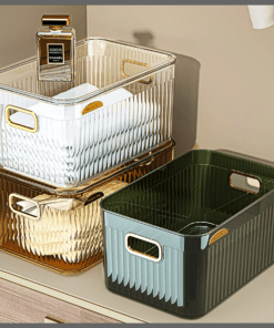 Big elegant gold handle container