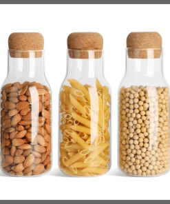 Airtight glass bottle spongy bamboo cork