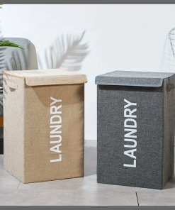 Large Capacity Foldable Laundry basket  with lid and Handles