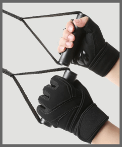 Anti-slip workout gloves with extended wristband