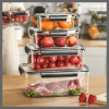 4pcs set Transparent Sealed Refrigerator  Large Capacity food containers