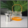 1.5l Bamboo Handle Borosilicate Glass Tea Pot  with Infuser