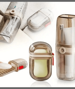 Portable Travel Soap Box And Toothbrush Holder Set