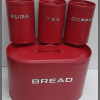 Unique and elegant bread storage bin with 3pcs canisters