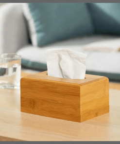 Bamboo Tissue Box Holder
