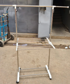 Coat rack/Floor coat rack, double pole stainless steel hanger