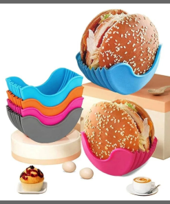 Silicone Burger Holder Reusable Sandwiches Holder Box