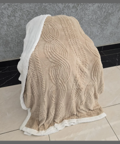Lambswool Double Sided Throw Blanket