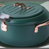 3.4L Nordic green coloured Frying pot