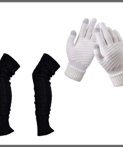2 in 1Winter Warm Leg Warmers +Touch Screen Gloves